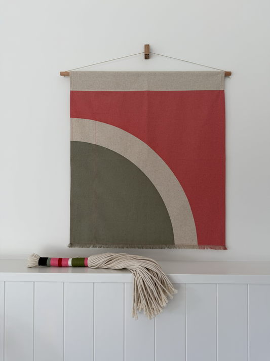 Square Banner in Sage & Watermelon