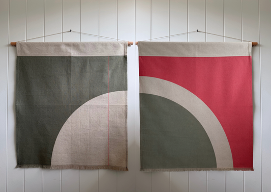 Square Pair - Sage + Sage & Watermelon