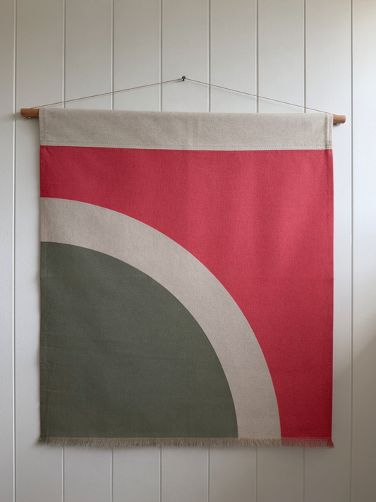 Square Banner in Sage & Watermelon