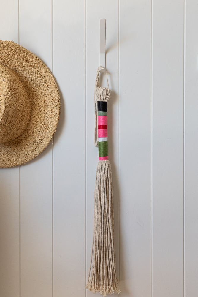 Tassel in Pink/Green